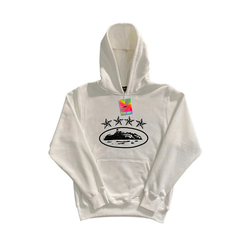 Tracksuit Corteiz 4 star hoodie "White"