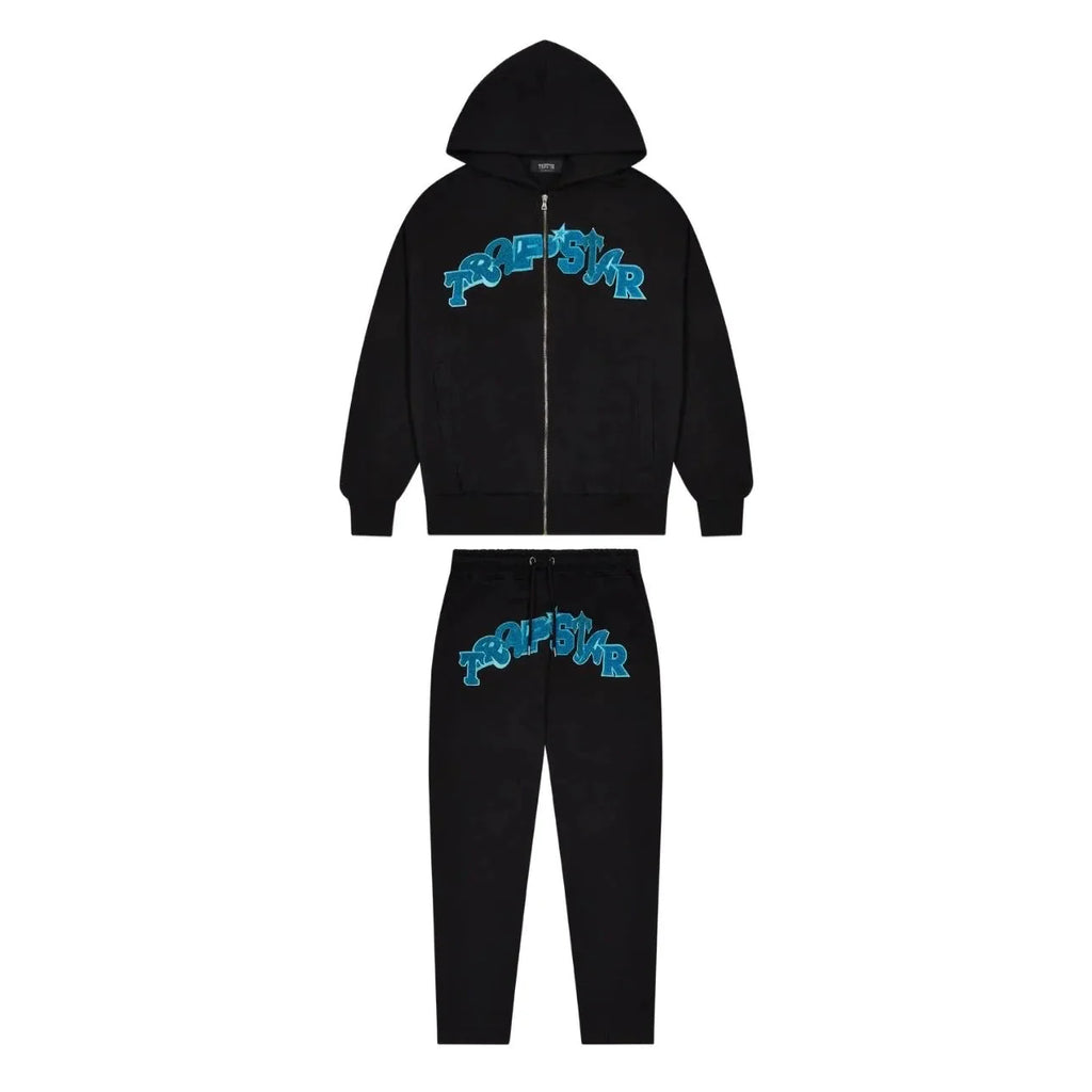Trapstar Wildcard Chenille Blue Black Set
