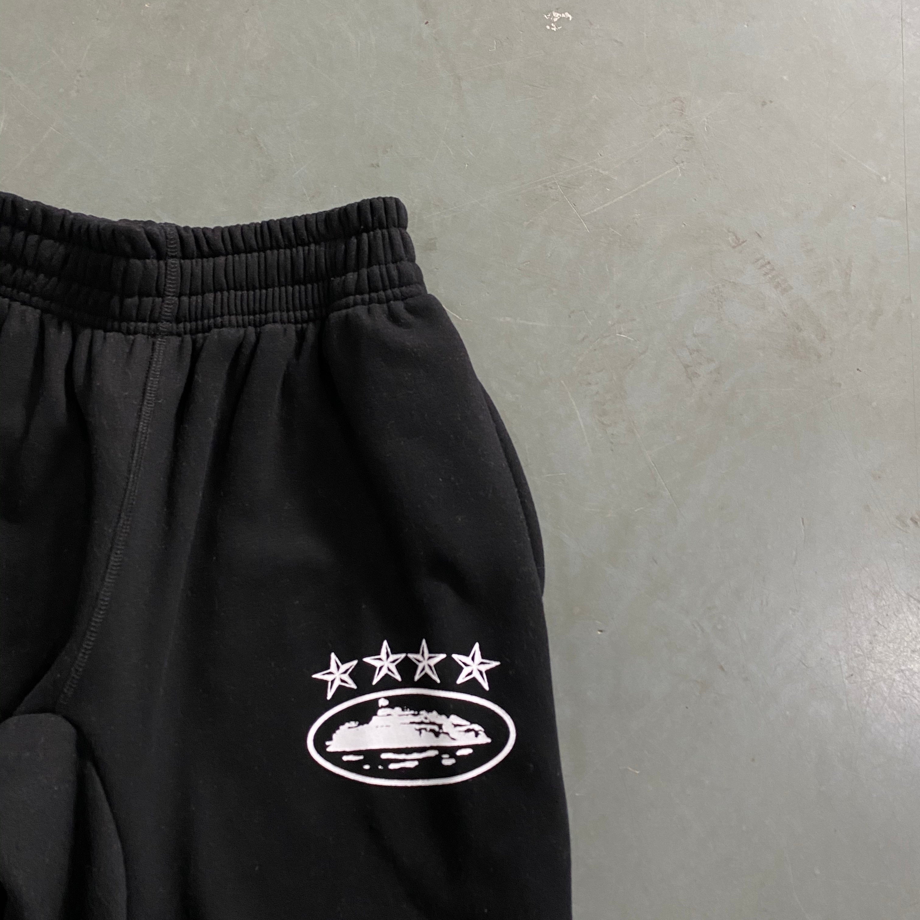 Tracksuit Corteiz 4 star hoodie "Black"