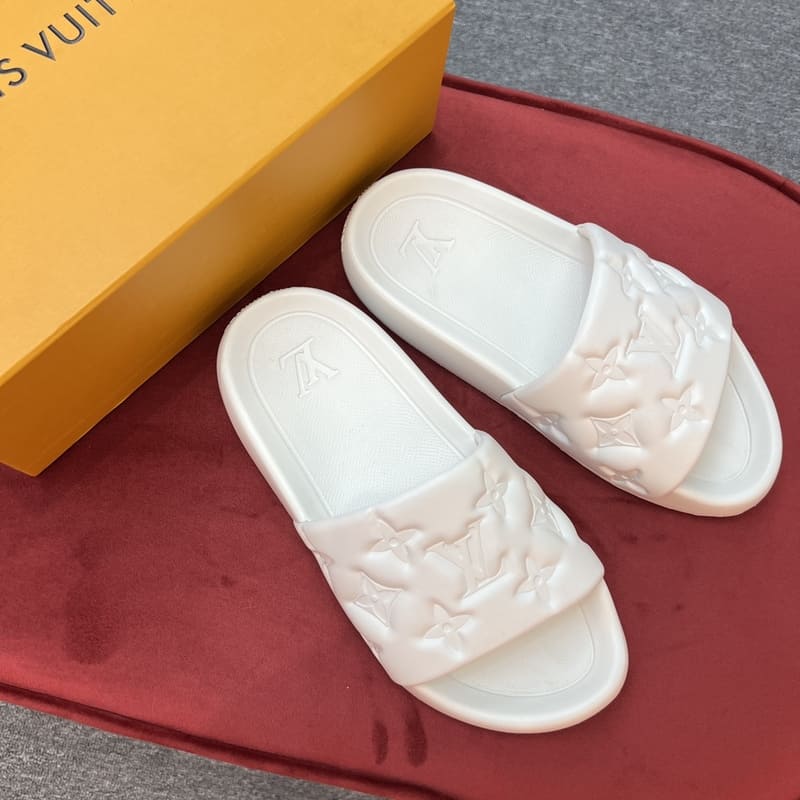 Louis Vuitton Waterfront White Slippers