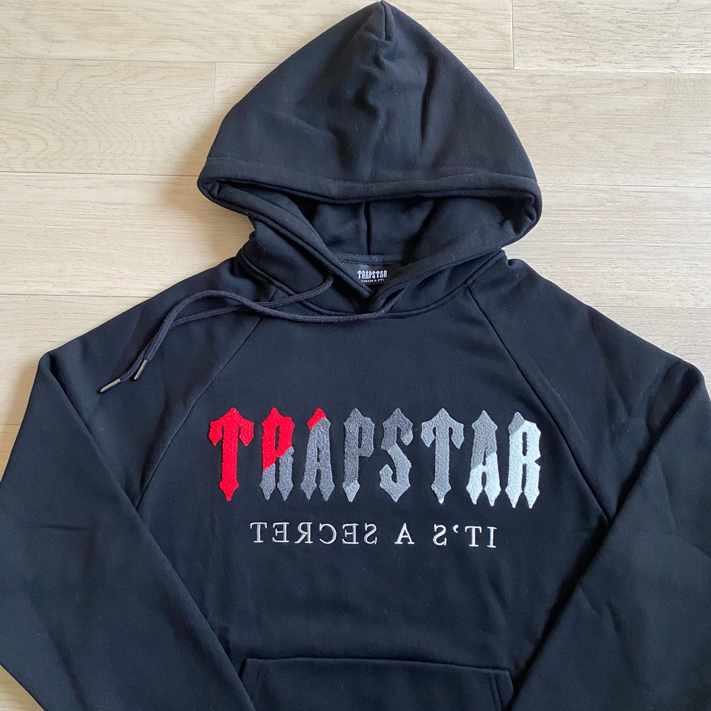 Trapstar Chenille Decoded Hooded Tracksuit "Black"