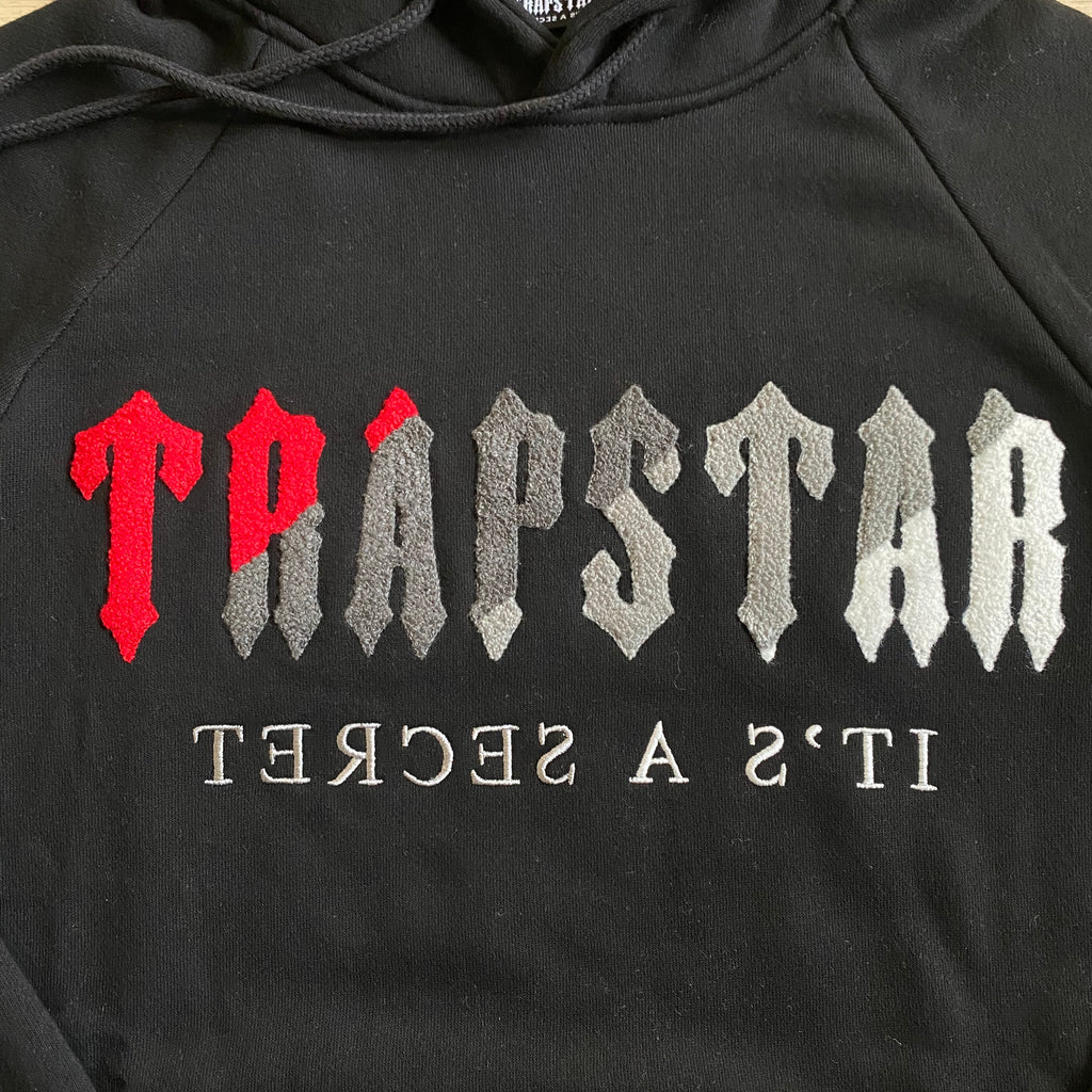 Trapstar Chenille Decoded Hooded Tracksuit "Black"