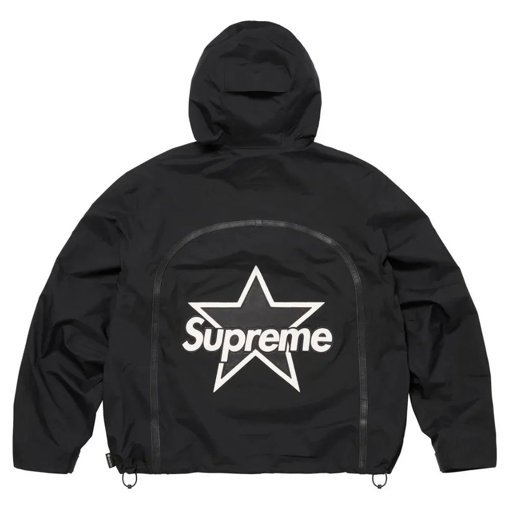 Vanson Leathers x Supreme Jaqueta GORE-TEX Shell Black FW25-W1