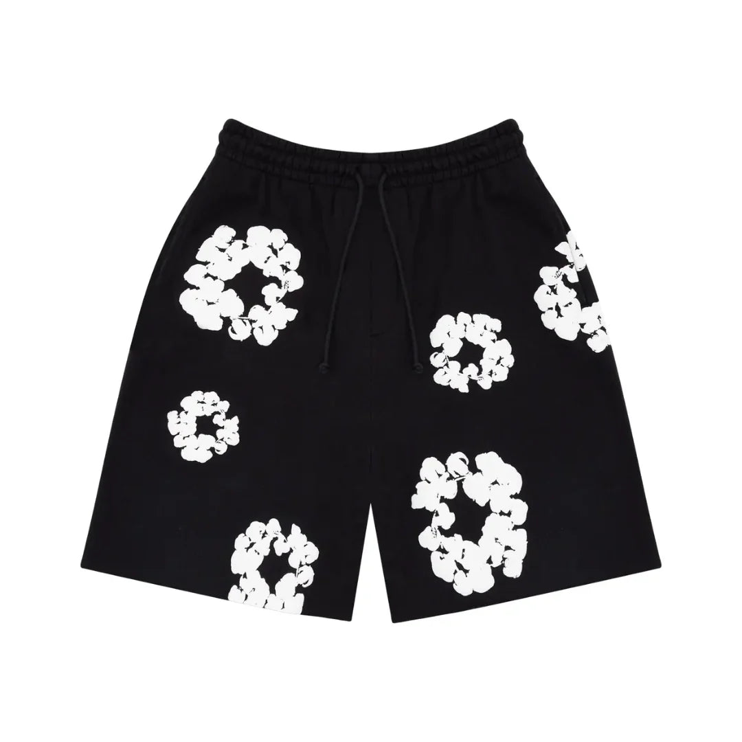 Denim Tears The Cotton Wreath Shorts "Black"