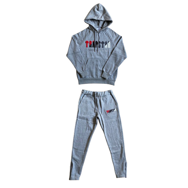 Trapstar Chenille Decoded Hooded Tracksuit "Grey"