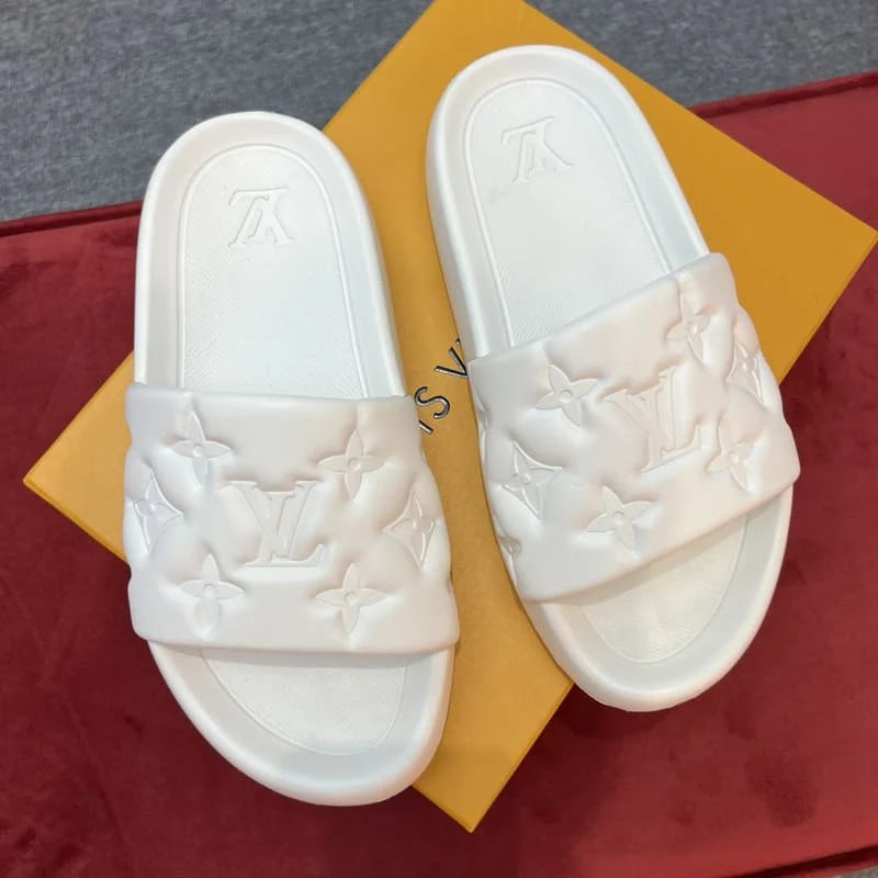 Louis Vuitton Waterfront White Slippers