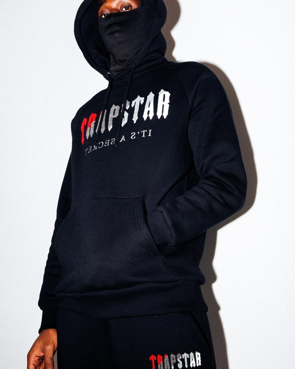 Trapstar Chenille Decoded Hooded Tracksuit "Black"